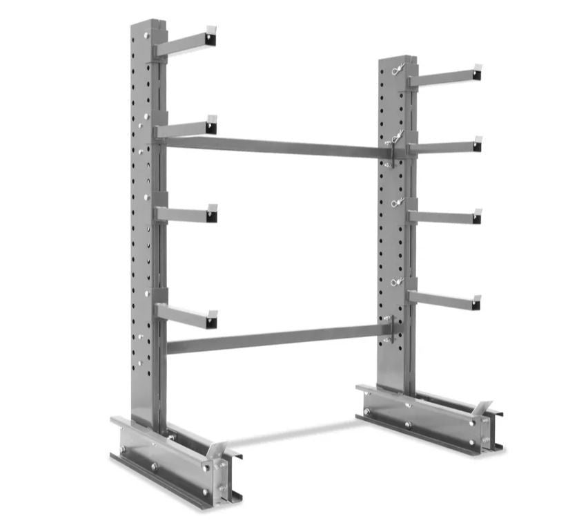 Uline H-3846 Single Sided Steel Cantilever 80 x 40 x 96", With 8 24 Inch Arms