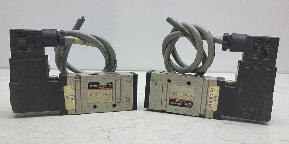 2 Pack Smc VFS2130R Ported Solenoid Valve DC21-26V Used See Pictures