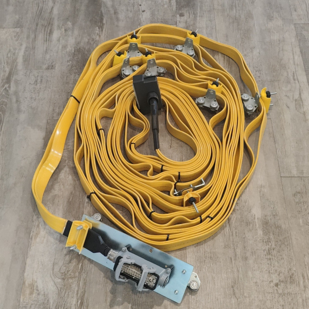 Darka Flat-Flex Festoon ~59' OAL Cable Carrier Travel System Kit 16AWG 600V