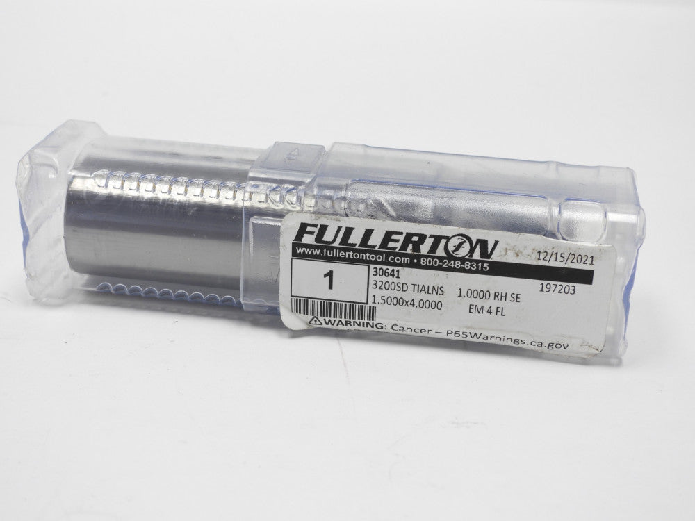 Fullerton 30641 3200SD TIALNS 1.0000 RH SE 1.5000x4.0000 4 FL End Mill