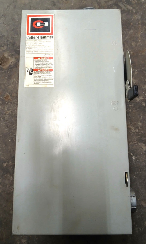 CUTLER-HAMMER FUSIBLE SAFETY SWITCH DG323NGB SERIES B 100 AMPS 240V 60 HZ