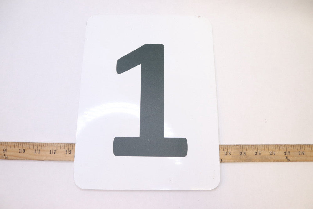 Number 1 Sign Aluminum 12" x 9"