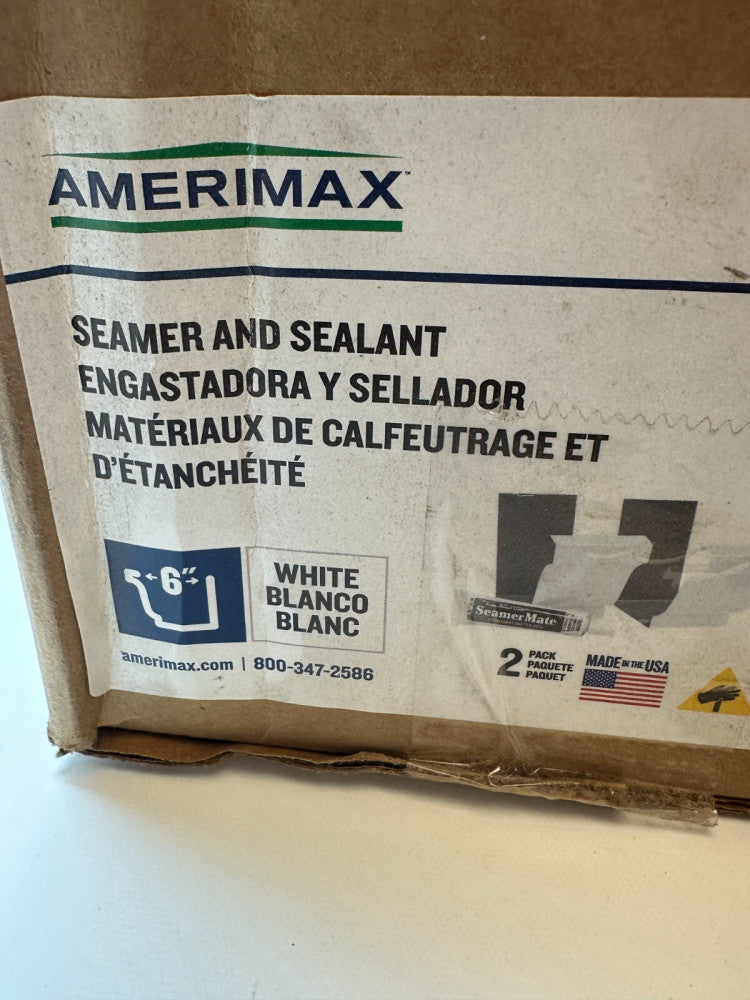 Amerimax 4700825 Aluminum White Seamer & Sealant 2 Packs 6" Case of 5 - NEW