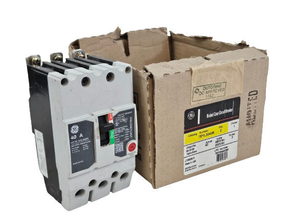 GE TEYL3040B 480V 65kAIC @ 480V 40A 3-Pole Circuit Breaker TEYL