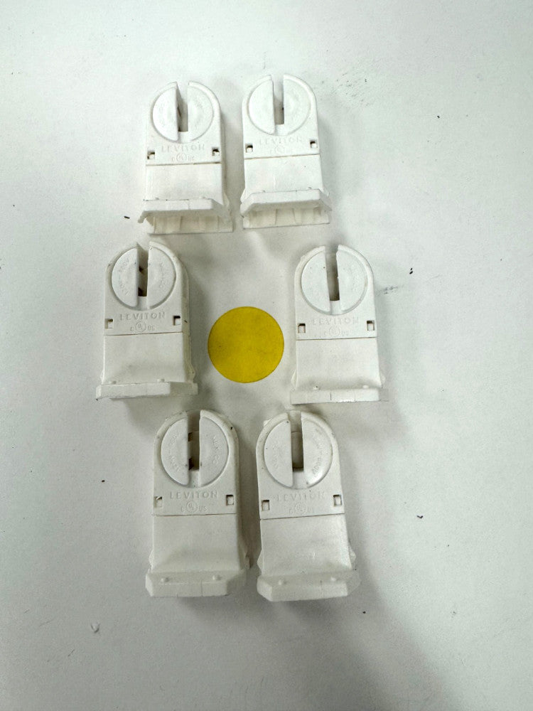 LEVITON 13654-SWP T5 MINIATURE BI- PIN FLURESCENT LAMPHOLDER LOT OF 6
