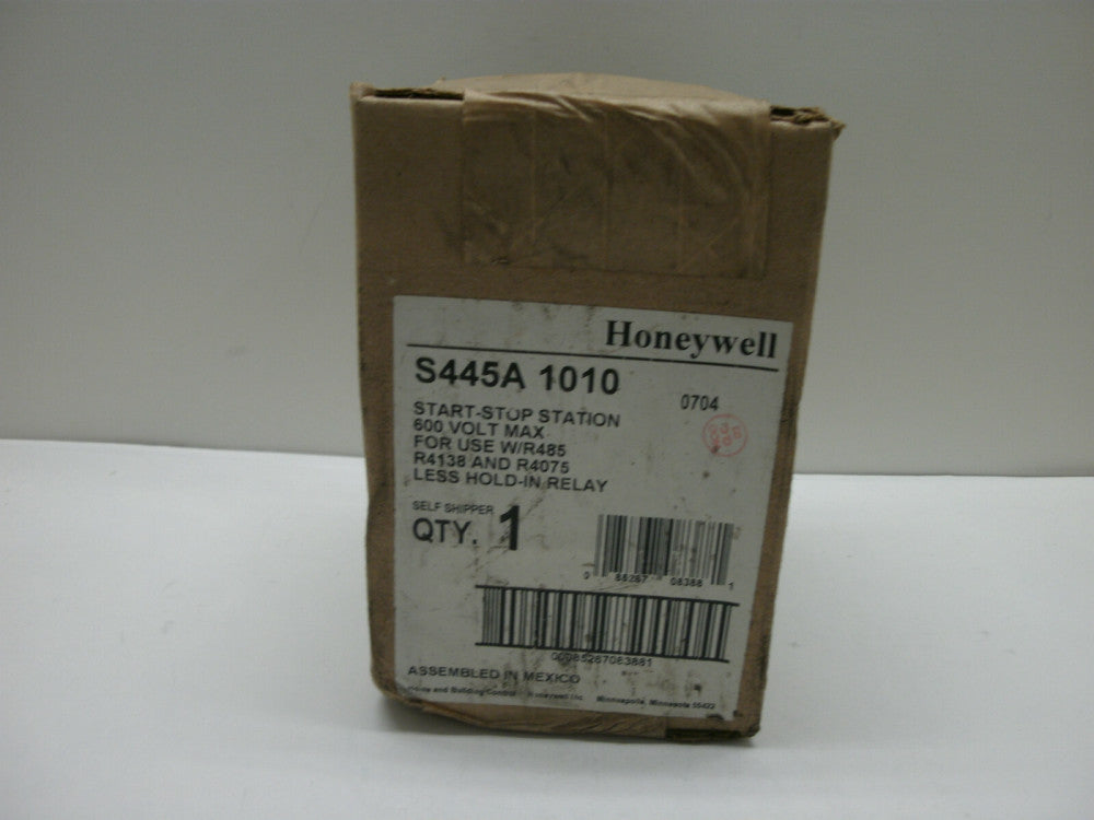 HONEYWELL S445A 1010 START-STOP STATION 600 VOLT LESS HOLD IN RELAY NEW IN BOX
