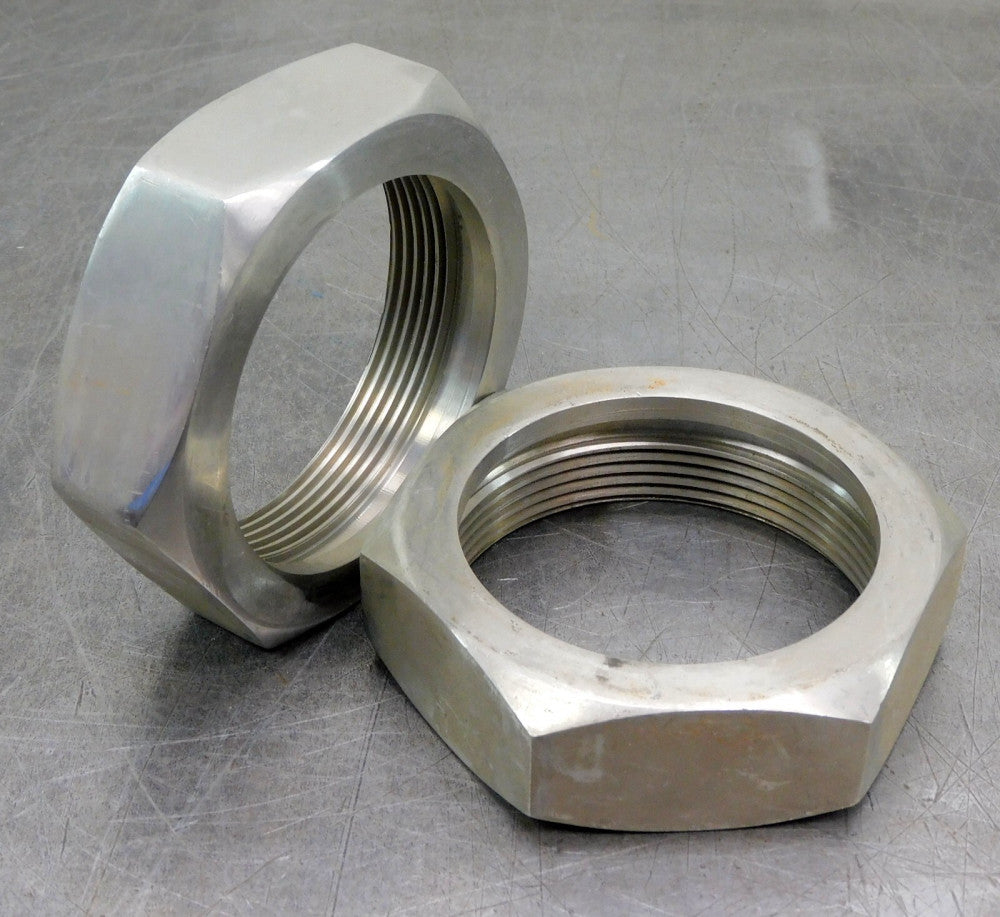 VNE T304 3" Pipe Fitting Nut 3" Sanitary Stainless Steel Lot of Two (2)