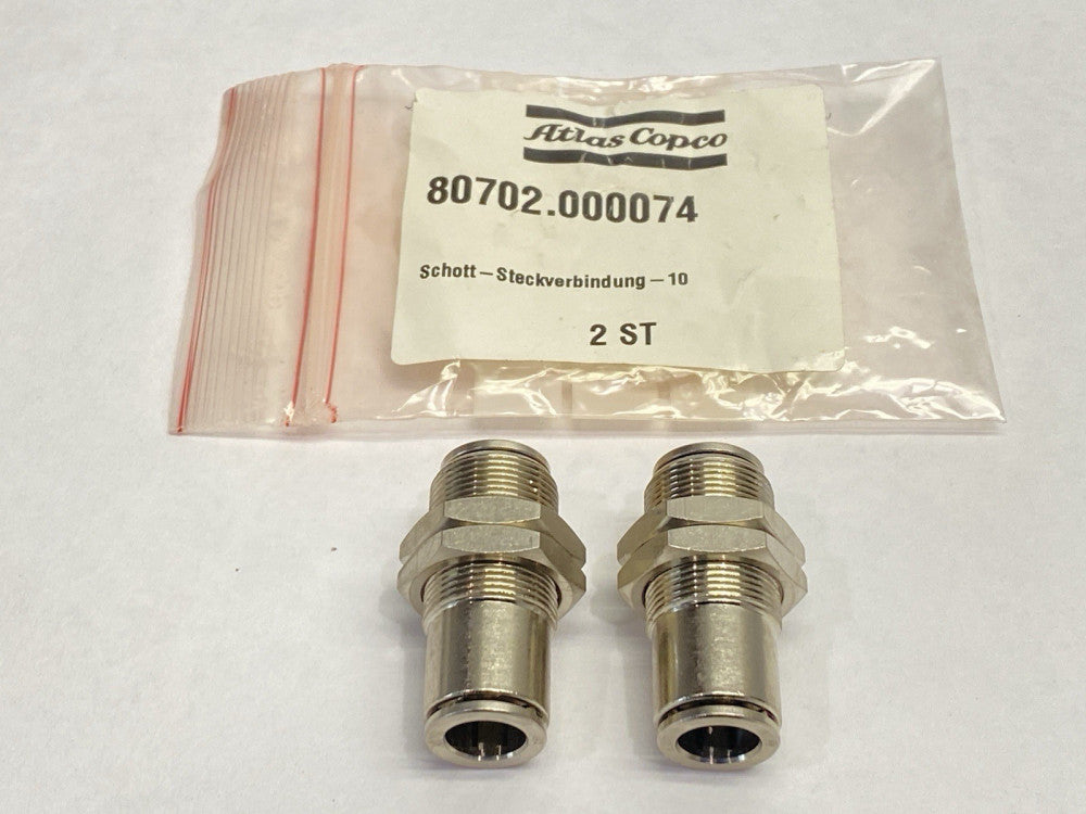 Atlas Copco 80702.000074 Plug-In Connector LOT OF 2