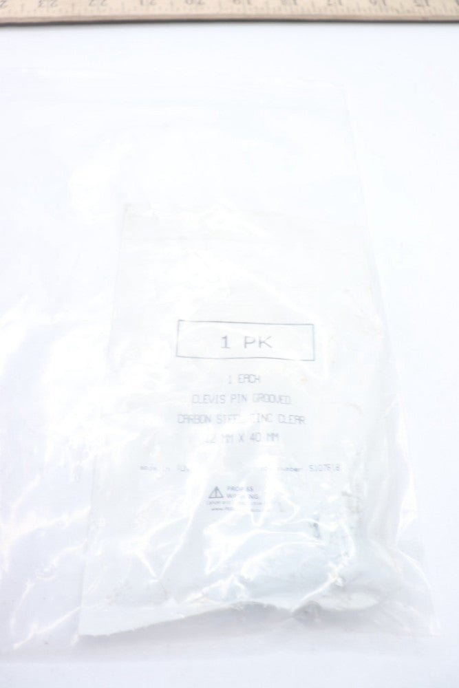 Clevis Pin Carbon Steel Zinc Clear 12mm x 40mm