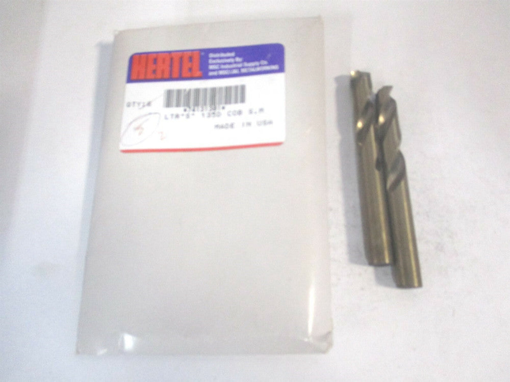 (74131301) 0.348 x 1-3/4 x 3-1/16 135° Spiral Cobalt Machine Drill Bit - Qty 2