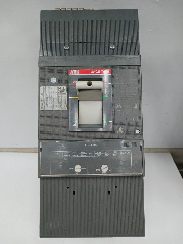 ABB SACE Tmax 400 Amp Molded Case Circuit Breaker 3 Pole 600V XT5NU340ABYN000XXX