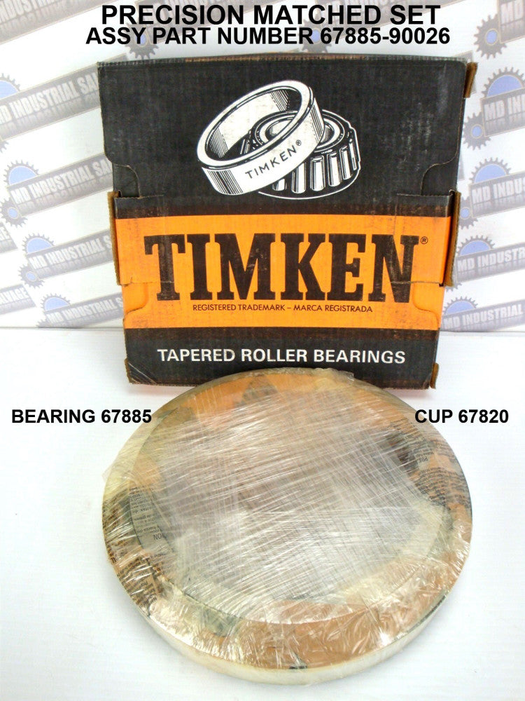 TIMKEN - 67885-90026 67820 Tapered Roller Bearing 7.5 x 10.5 x 1.875 (NEW)