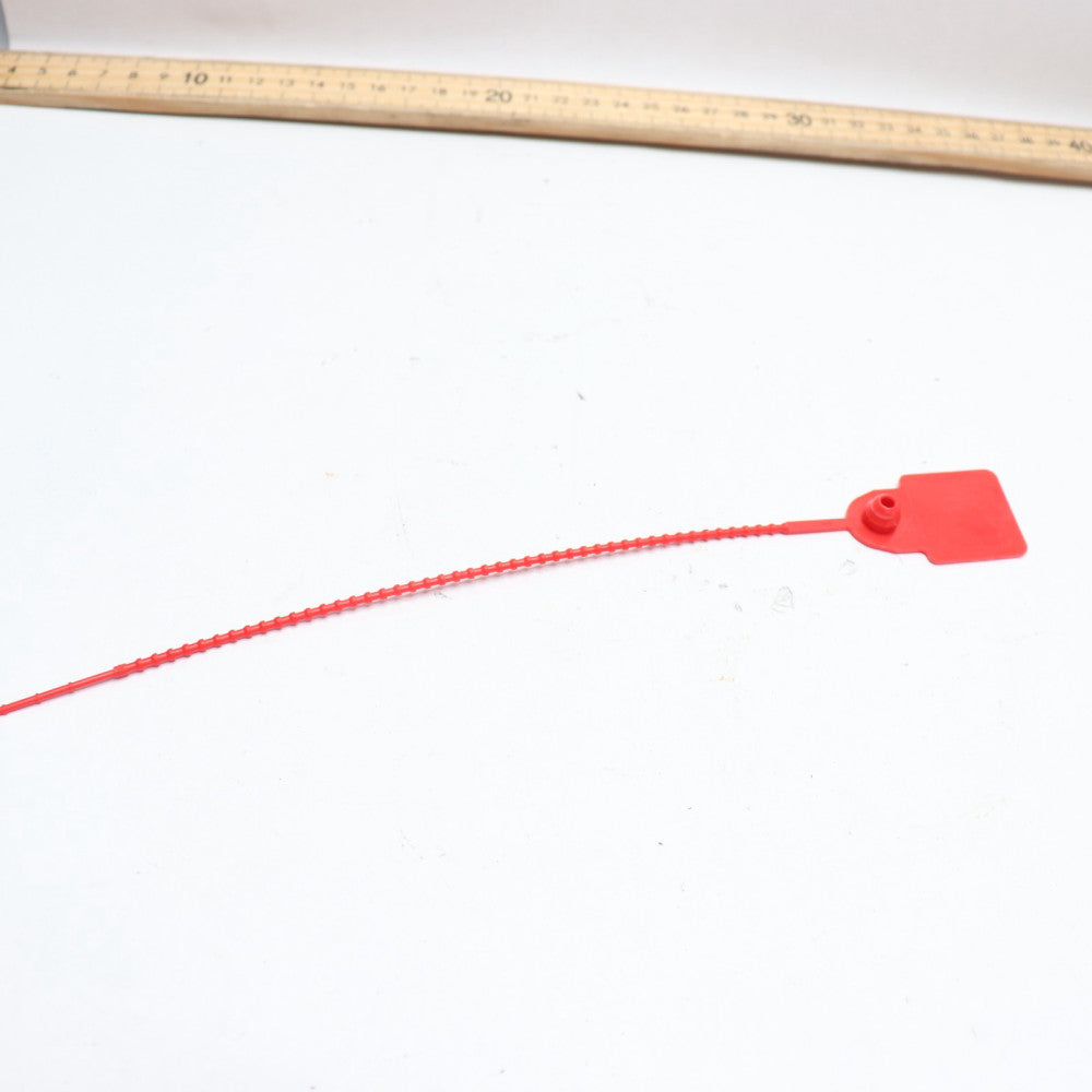 100PK MALT PRODUCT RED TAG TAMPER SEAL TAG 10"
