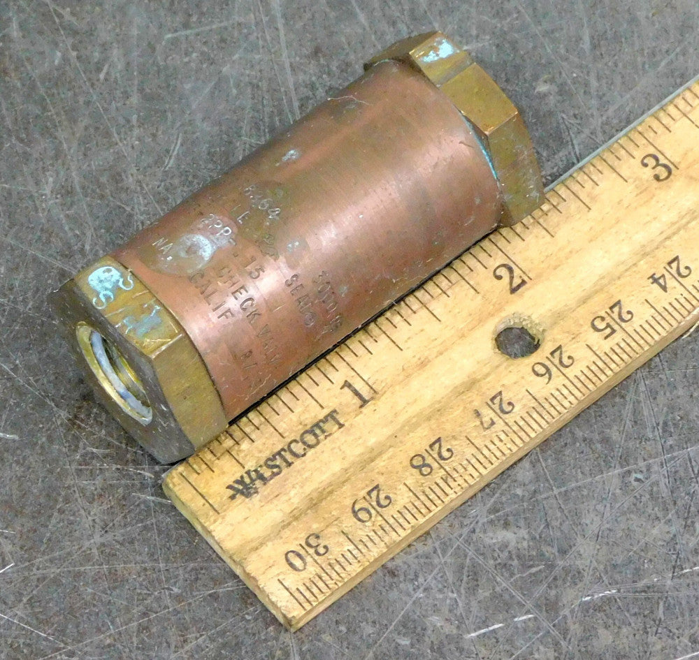 Circle Seal Controls - 2538364 Check Valve 1/4 in. NPT 3000 PSI 232B-2PP- .15