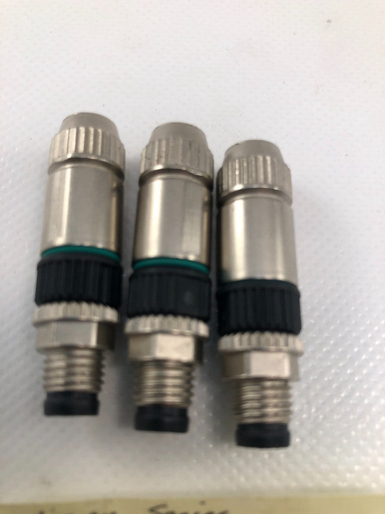 HARTING 21021511405 Straight CONNECTOR HARAX M8 4pole PLUG (lot of 3 pcs)