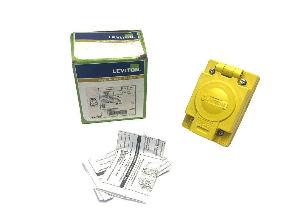 Leviton 66W47 Wetguard Watertight Locking Inlet NEMA L5-20 2P 3-Wire 20 A 125V
