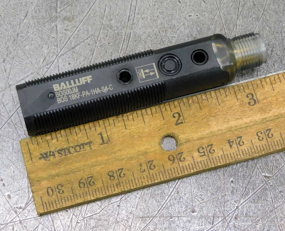 Balluff BOS 18KF-PA-1HA-S4-C Photoelectric Diffuse Sensor 100mm 30V DC BOS00P0