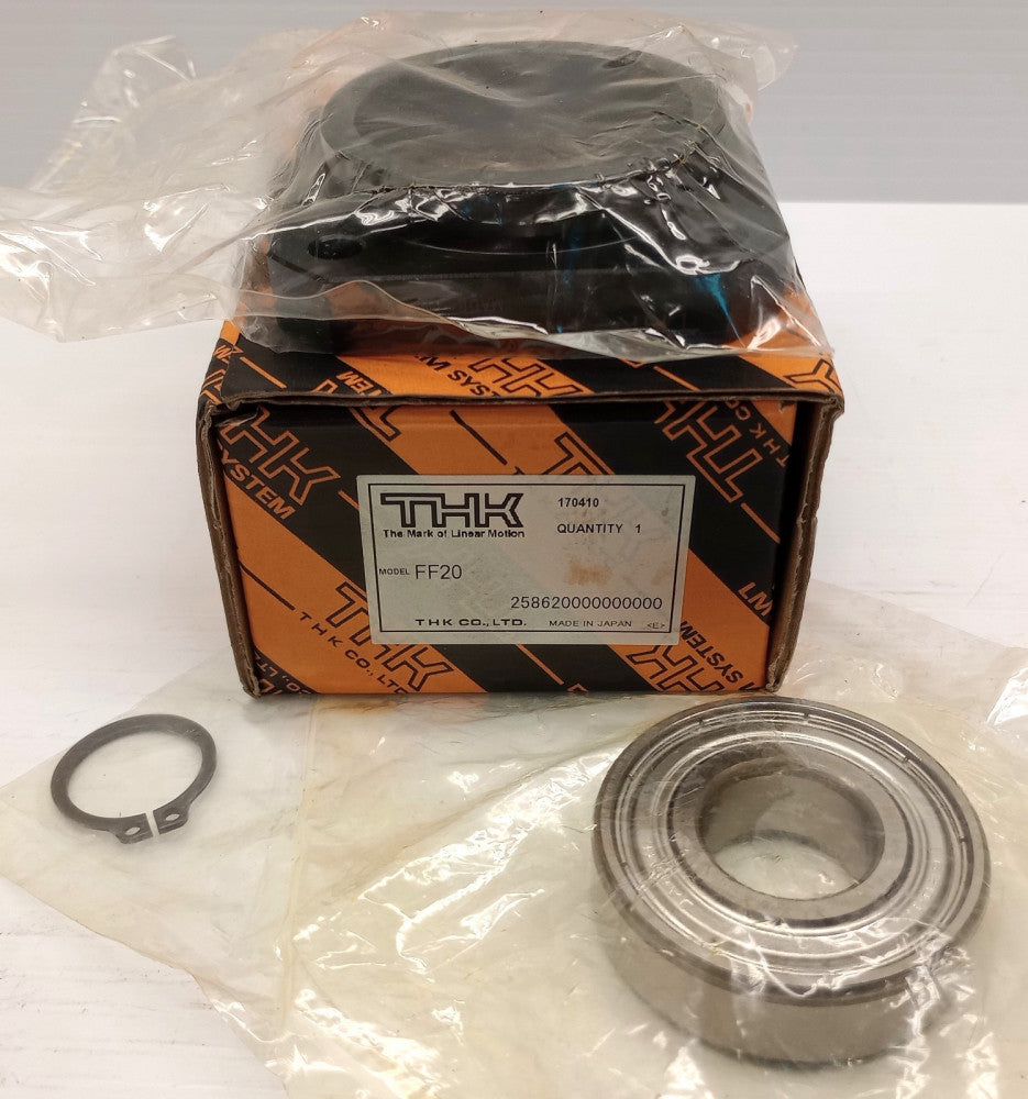 THK FF20 Linear Ball Bearing And Housing 20mm ID NTN 6204Z Bearing W/Snap Ring