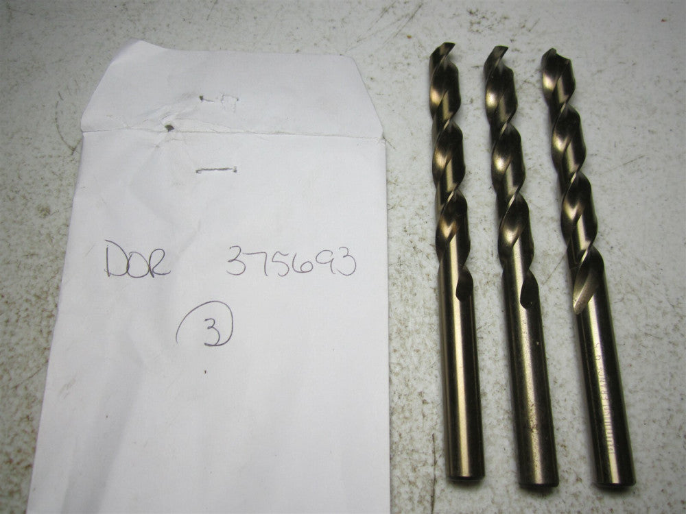 Dormer (0375693) 9.5mm 135° 125mm OAL RH Cobalt Jobber Drill - Pack of 3