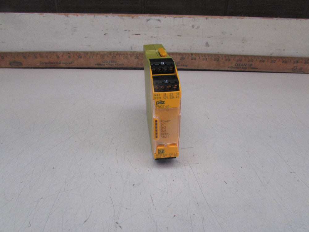 PILZ PNOZ S6 24VDC 3N/O 1N/C , SAFETY RELAY, # 750106, GOOD TAKEOUT! MAKE OFFER!