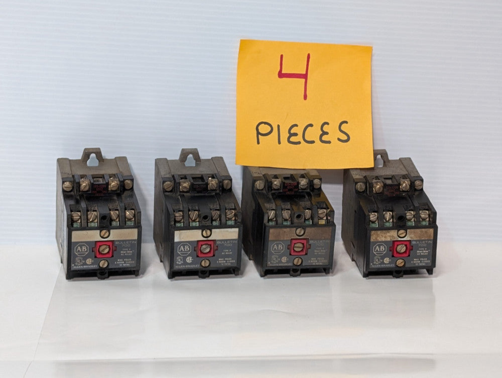 Lot of 4 Allen Bradley 700-P400A1 Convertible Contact Control Relay, PA236 Coil