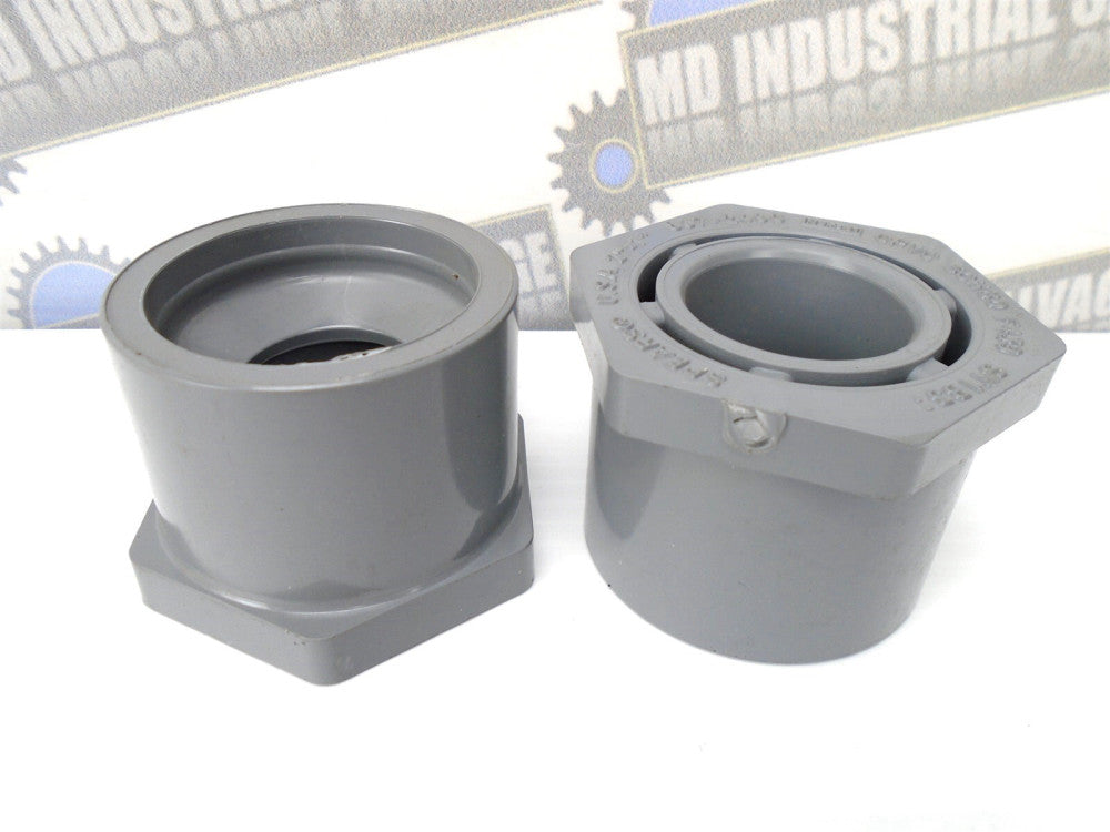 (2 pcs) SPEARS 837-249C Flush Reducing Bushing 2 x 1 Spigot x Socket SCH80 CPVC
