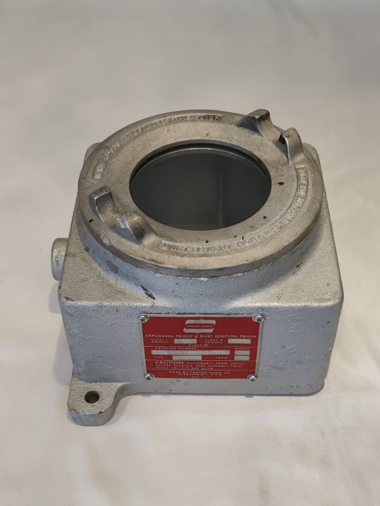 CROUSE-HINDS GUB Explosion Proof 3-1/2" Instrument Housing 3/4" Hub Lens Lid