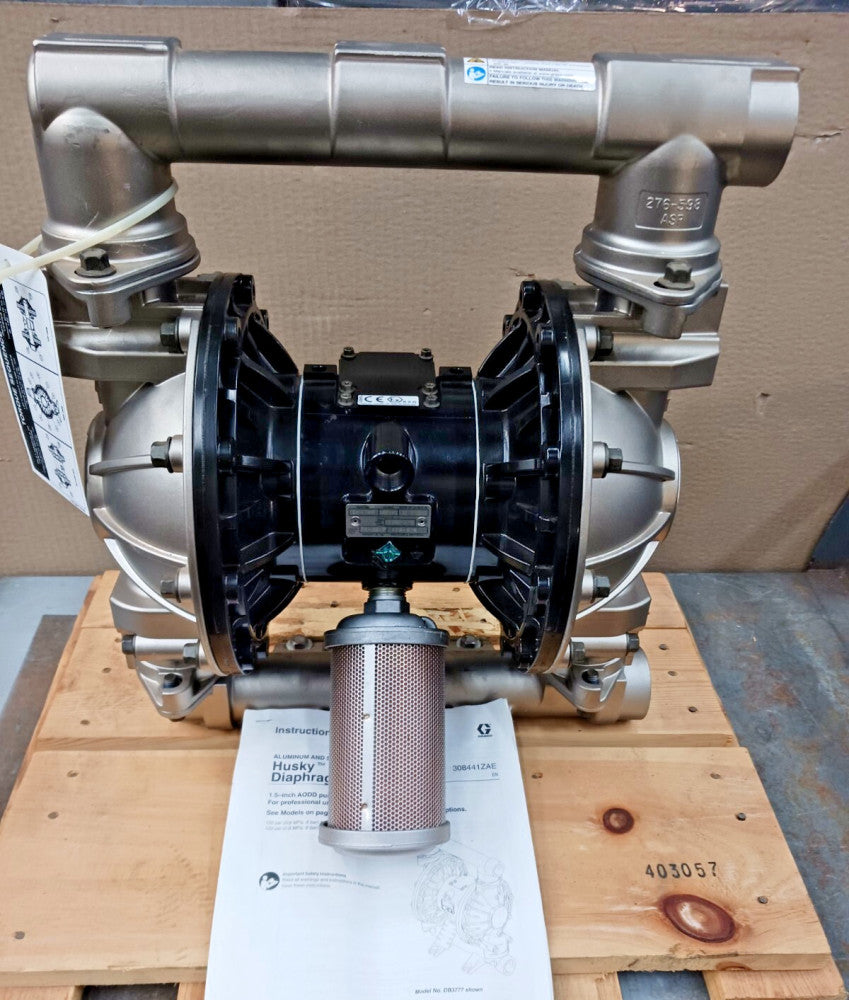 NEW HUSKY 1590 AIR OPERATED DIAPHRAGM PUMP 1-1/2" STAINLESS/ALUMINUM DB4346