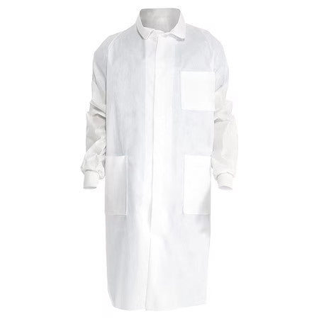 Kimtech 10044 Kimtech A8 Disposable Lab Coat, Sms, Snaps Closure, White, 2Xl,
