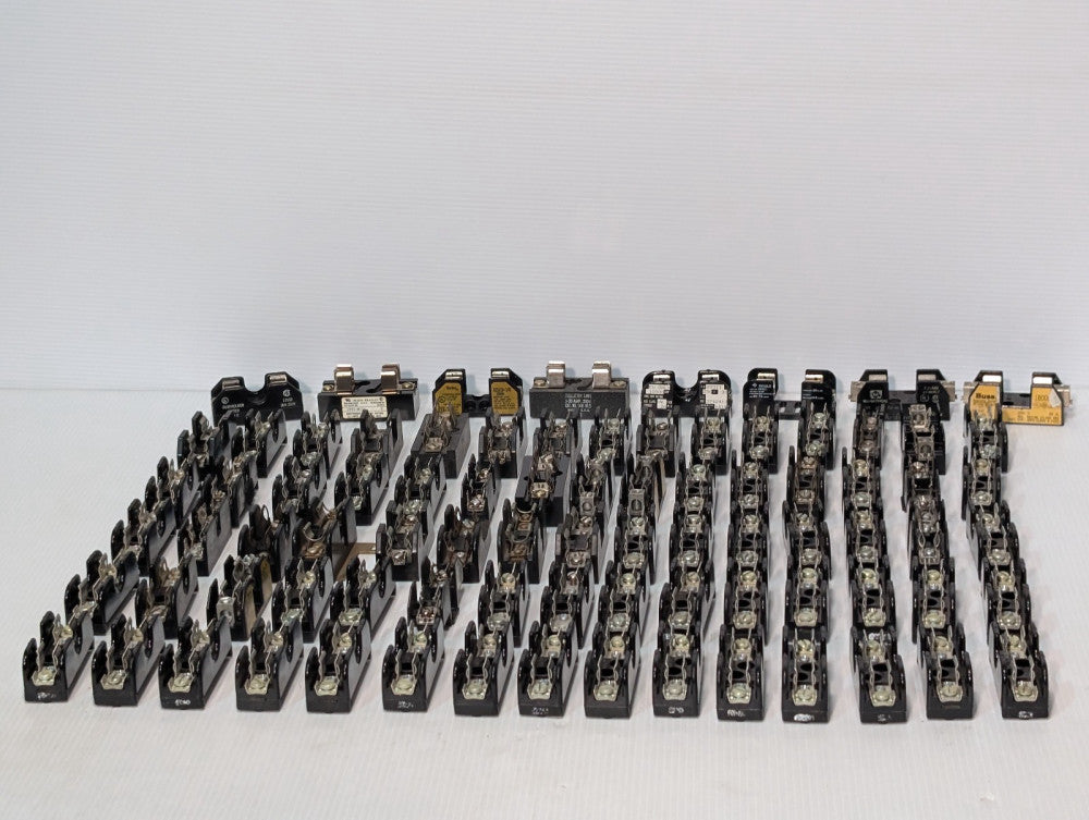 80 Asstd 1-Pole Fuse Holders, Buss, Marathon, Gould Shawmut, Allen Bradley, More