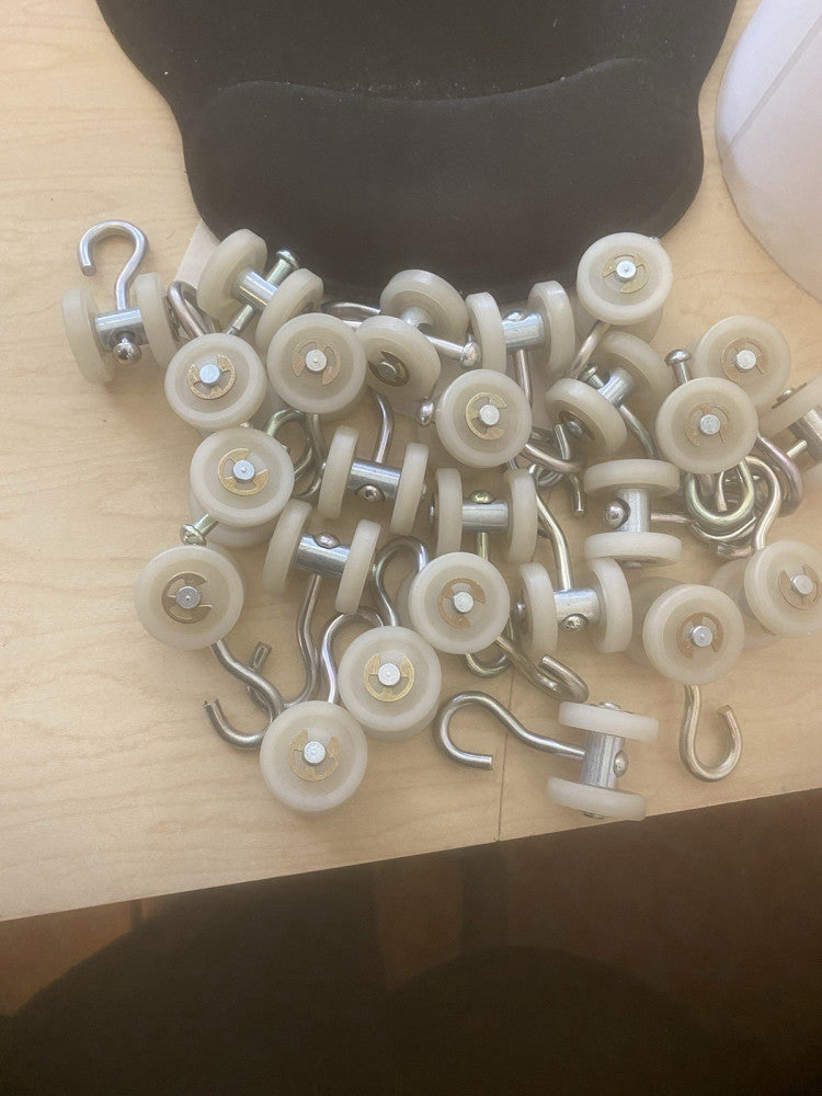 BRAND NEW MCMASTER-CARR Curtain Track Hardware - Track, Rollers 25 PER LOT