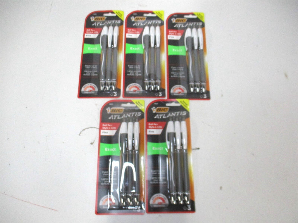 BIC Glide 0.7 mm Fine Point Exact Retractable Ball Point Pen 3ct - Lot of 3