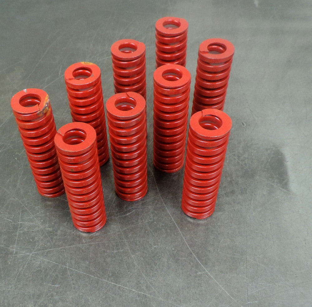 Danly Red Die Spring 4" L x 1-1/8" Lot of (9) Nine Springs