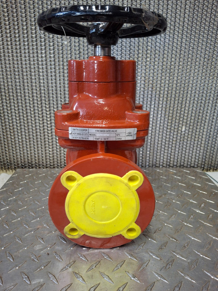 Smith Cooper #17115FW Fire Main Gate Valve 2" Flange 6" Iron Body Orange