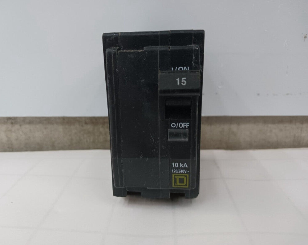 SQUARE D 15 AMP CIRCUIT BREAKER 2 POLE 120/240 VAC QO215