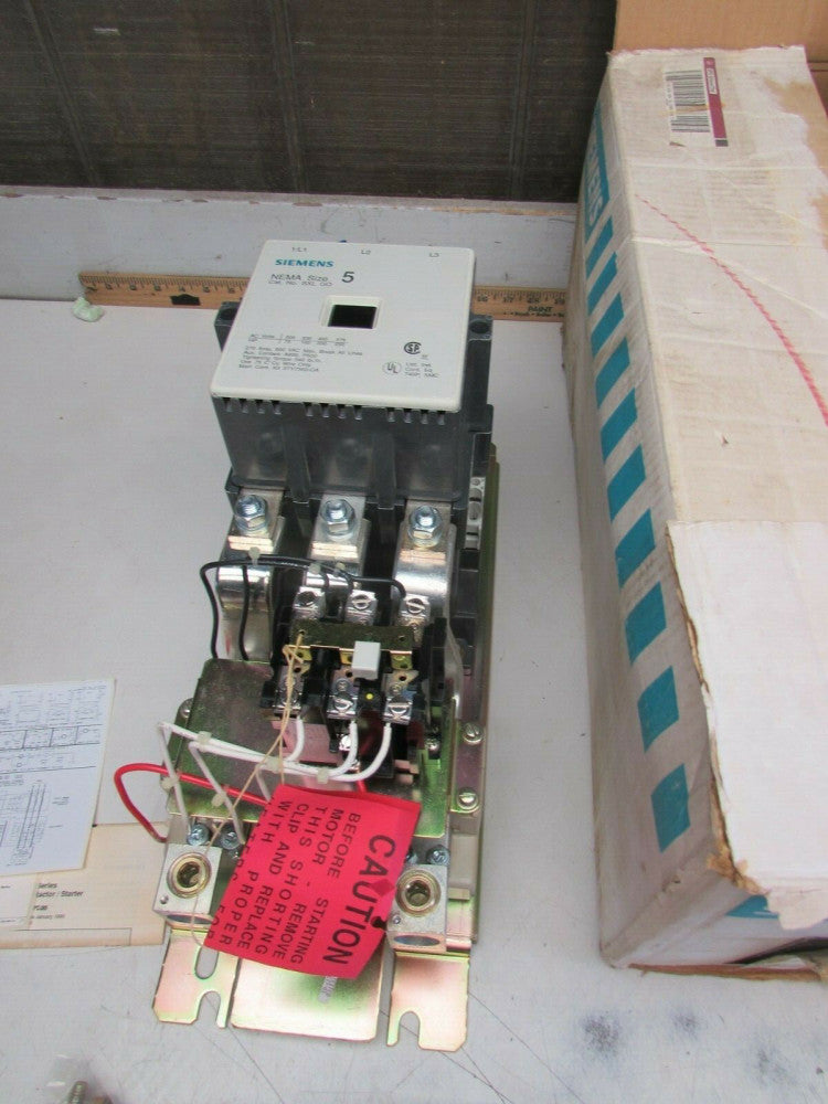 SIEMENS SXLG0 ,Size 5 ACROSS THE LINE STARTER, 200hp , 120V MAKE OFFER!