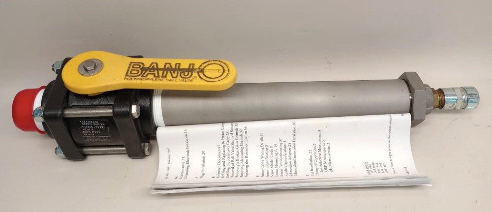 Foxboro BS805JN Polypropylene Ball Valve Sensor Flow Chamber 1.5" NPT