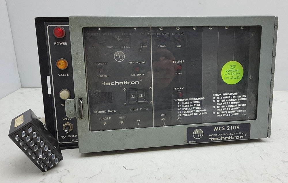 Technitron Mcs 2109 Micro Controlled System For Spot Welder Welding *USED