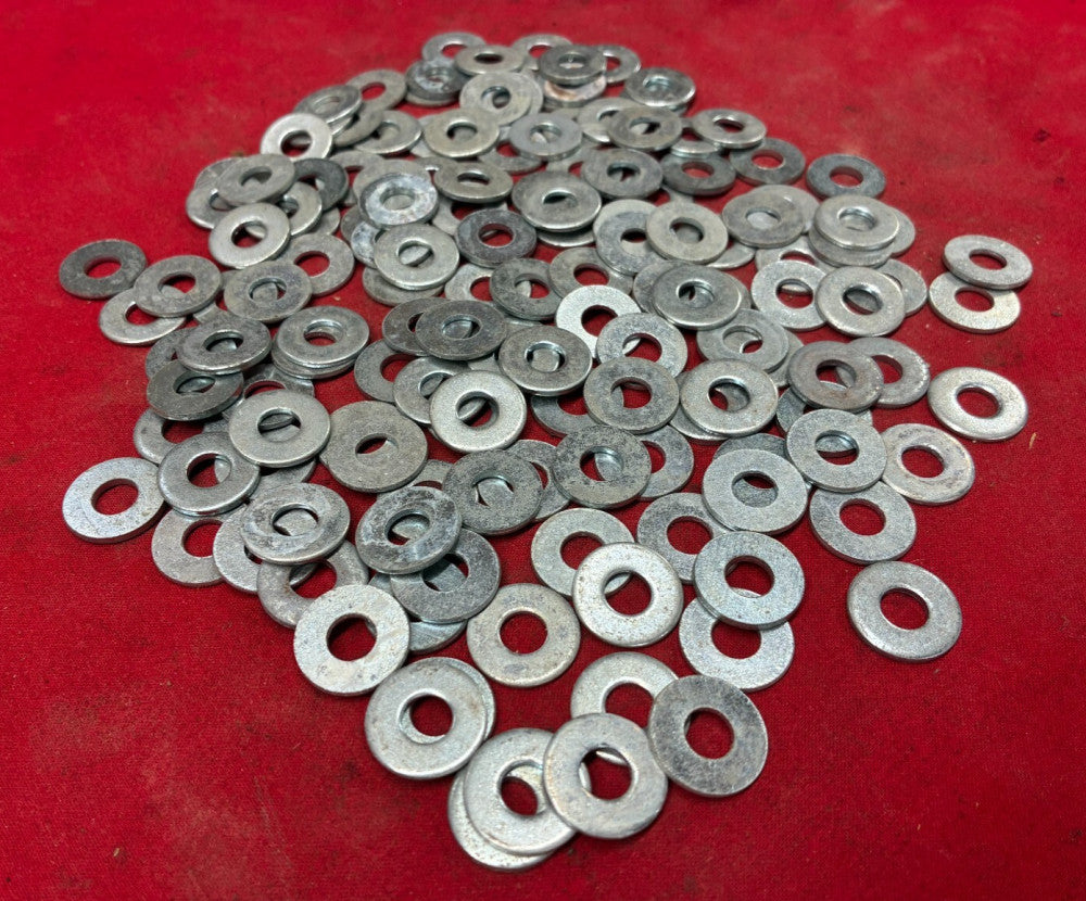 UNBRANDED FLAT WASHERS IN DIA: 8MM OUT DIA: 19MM (LOT OF 150)
