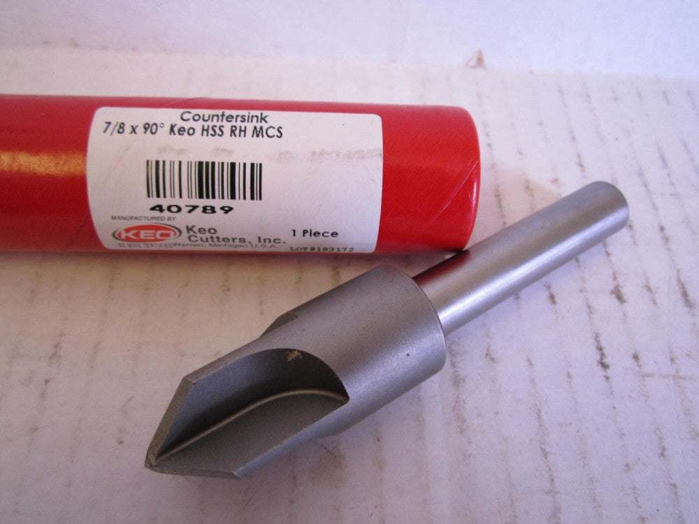 Keo (40789) 7/8" x 90 Degrees HSS 4-Flute Countersink New