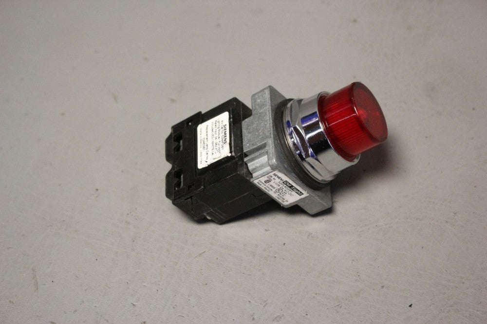 UNUSED SIEMENS RED ILLUMINATED PILOT LIGHT 52PL4D2XY