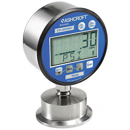 Ashcroft 302032Sd15lxblcylm200# Digital Pressure Gauge, 0 To 200 Psi Psi, 3 In
