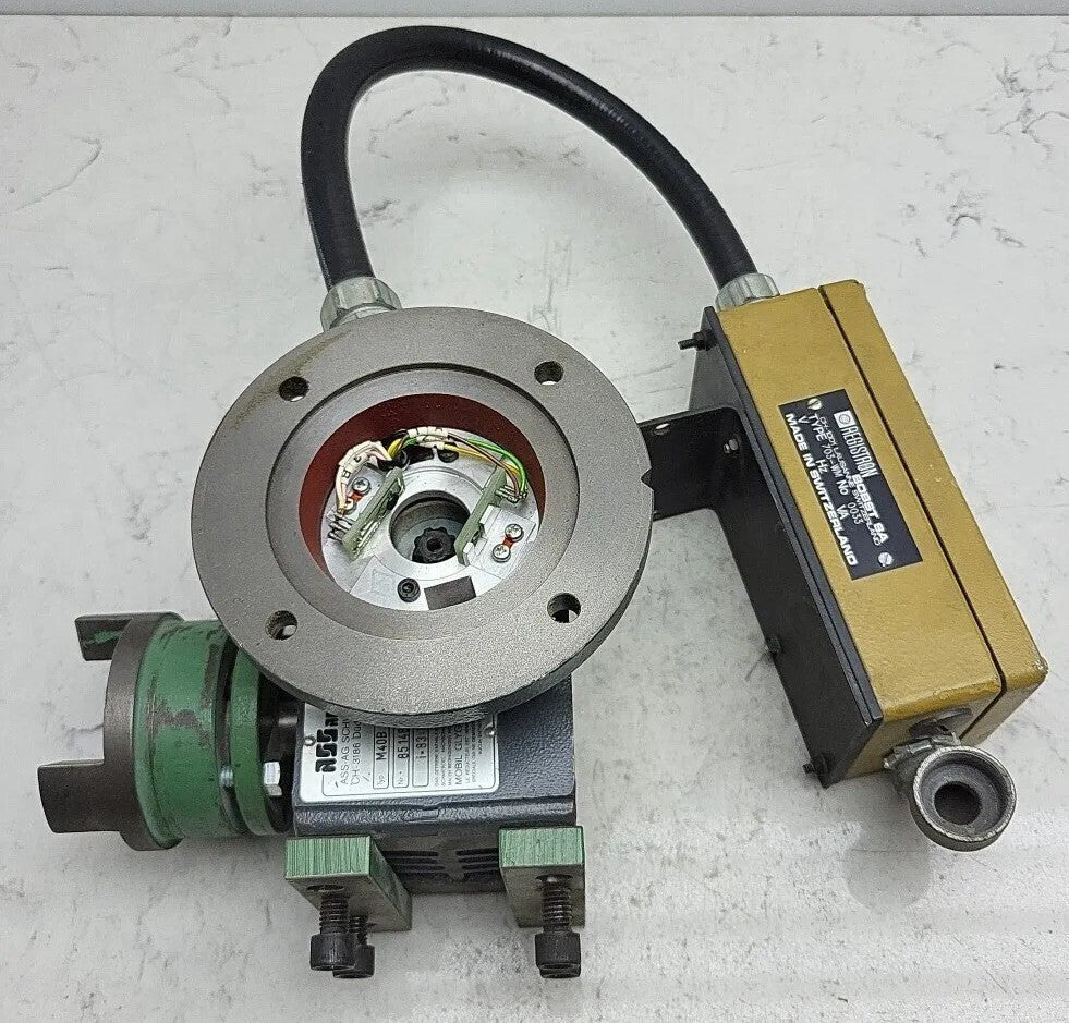 Ass-Ag Schweiz M40B Right Angle Gear Reducer 83:1 Ratio w/ Bobst 703-WM Control
