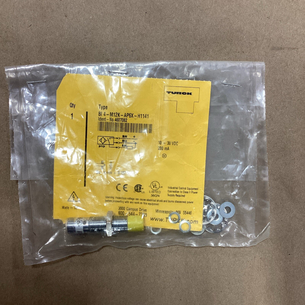 Turck BI 4-M12K-AP6X-H1141 Ident 4607082 Proximity Sensor Switch