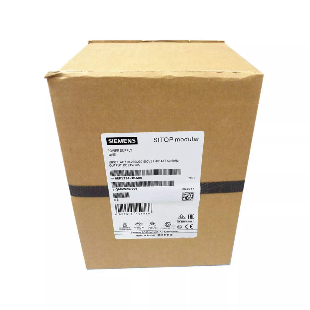 New Siemens 6EP1334-3BA00 SITOP PSU100S DC 24V/10A POWER SUPPLY 6EP1 334-3BA00