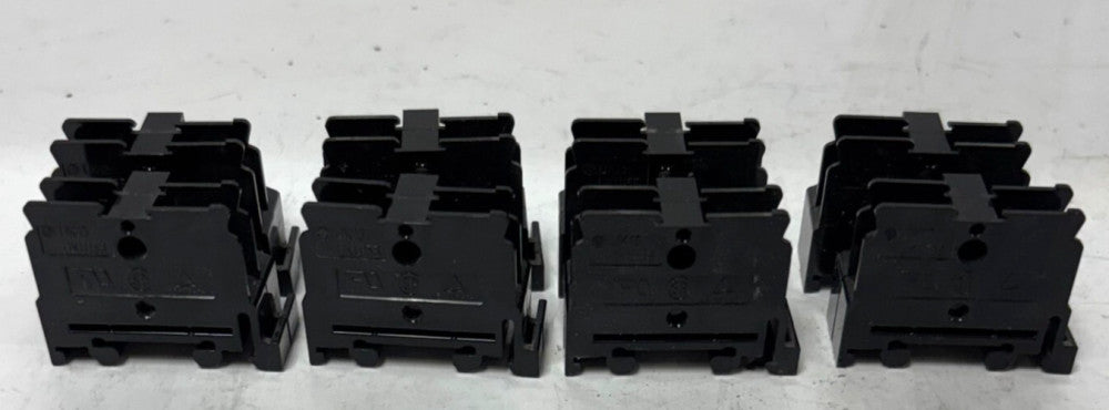 YOSHIDA ELECTRIC TERMINAL BLOCKS MODLE UKU15B LOT OF 14 600V 15A MAX 2" BLACK
