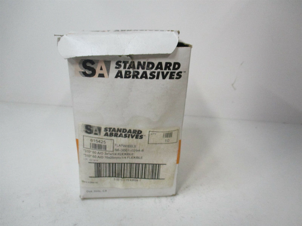 Standard Abrasive 615425 1/4 x 1 x 3 Aluminum Oxide Flexible Flap Wheel - Qty 10