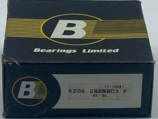 Bearings Limited 6206 2RSNRC3 P Deep Groove Ball Bearing, 30mm Bore 16mm Width