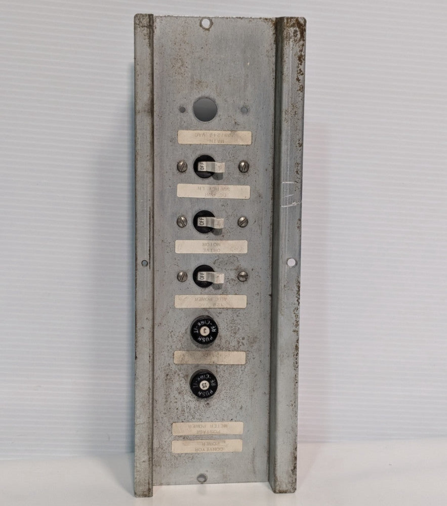 Power control panel assy with Carling Switch AB2-80-26-420-1B1-C circuit breaker