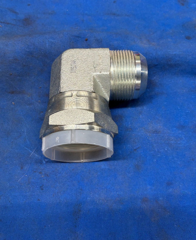 UNBRANDED STEEL 90° SWIVEL NUT ELBOW 1-1/4"JIC X 1-1/4"NPT